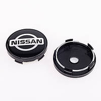 Колпачки заглушки на литые диски Nissan Ниссан 60 мм Черные