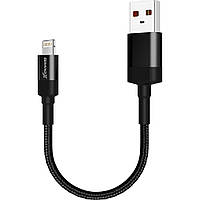 Дата-кабель Grand-X CU FM-20L 0.2m USB (тато)  -  Lightning (тато) Black