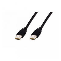 Дата-кабель Digitus AK-300100-018-S 1.8m USB (тато) - USB (тато) Black