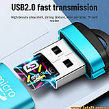 Флешка брелок кардрідер microsd картрідер для мікро сд sd ноутбука USB to TF Micro-SD перехідник міні-кардрідер micro sd в ПК, фото 3