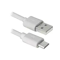 Кабель зарядный USB / micro-USB 1m круглый White (Оригинал с разборки) (БУ)