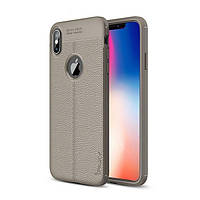 Чехол-накладка iPaky TPU Litchi Stria Series Case для iPhone X/XS Dark Gray