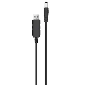 Кабель живлення для роутера Acclab USB (тато) - DC, 5, 5х2, 5 мм (тато) Black 9V 1A (для роутера)