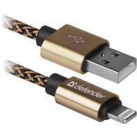 Дата-кабель Defender ACH01-03T PRO 1m USB (тато)  -  Lightning (тато) Brown