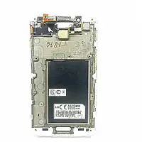 Дисплей LG P713 Optimus L7 з сенсором та рамкою (Оригінал з розбору) White (потертості) (БУ)