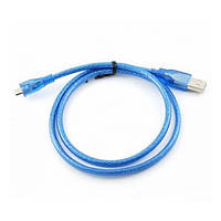 Дата-кабель Gresso GR0.5AMMICROBMNF 0.5m USB (тато)  -  microUSB (тато) Blue