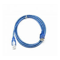 Дата-кабель Gresso GR0.8AMAFNF 0.8m USB (тато)  -  USB (мама) Blue