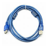 Дата-кабель Gresso GR1.5AMAF2FT 1.5m USB (тато)  -  USB (тато) Blue