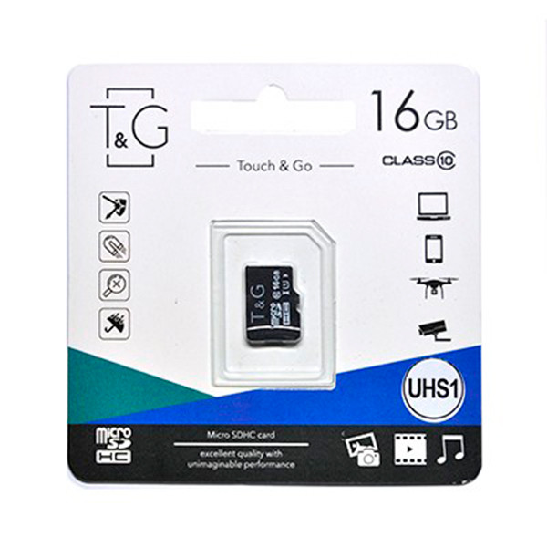 Карта памяті T&G TG-16GBSD10U1-00 Black 16GB microSDHC Class 10 UHS-I