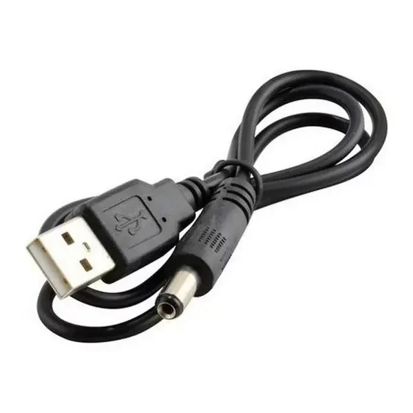 Кабель живлення для роутера Infinity USB (тато) - DC 5.5 * 2 (тато), 1м Black для підключення роутера, модема 5V