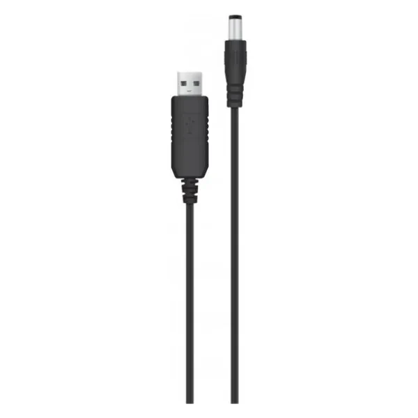 Кабель живлення для роутера Acclab USB (тато) - DC (тато) 5.5 х 2.1 мм Black 12V, 1A (для роутера)