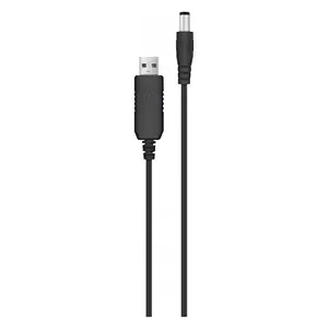 Кабель живлення для роутера Acclab USB (тато) - DC (тато) 5.5 х 2.1 мм Black 12V, 1A (для роутера)