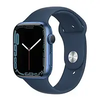 Смарт-часы Apple Watch Series 7 45mm Blue Aluminum Case with Blue Sport Band (MKN83) (БУ)