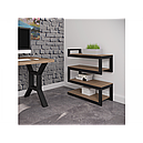 Стелаж з металу/ДСП Снейк Метал-Дизайн Чорний Оксамит, фото 5