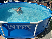 Intex 366 Басейн каркас 28210 366*76 см, на садову зону, для дачі, Metal Frame Pool, збірні