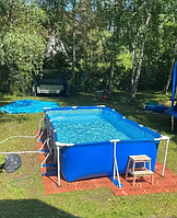 Каркасний великий басейн для дачі Intex 28274, 450*220*84 см з фільтр-насосом, Інтекс басейни для дорослих