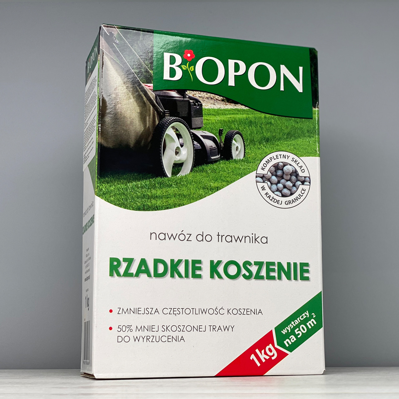 Добриво Biopon для зменшення частоти скошування газону гранули 1 кг, фото 1