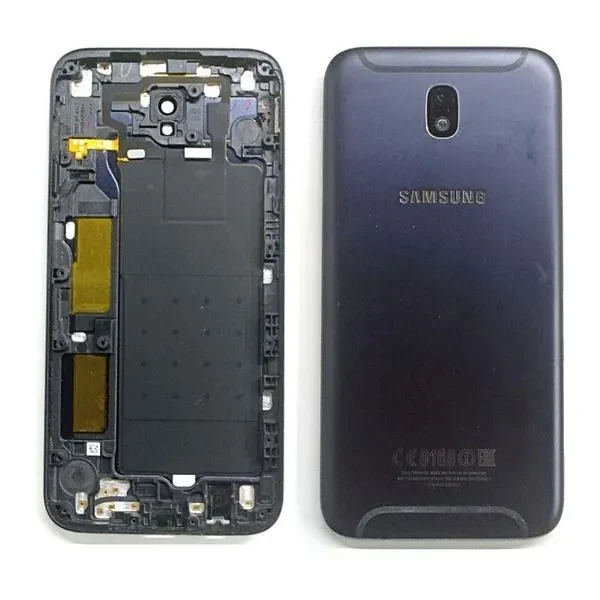 Задня кришка Samsung J730 Galaxy J7 (2017) зі склом камери Black (Оригінал з розбору) (Відновлений), фото 1