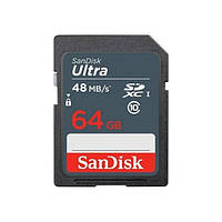 Карта памяти SanDisk SDSDUNR-064G-GN3IN Black 64GB SDXC Class 10 UHS-I (Восстановлен)