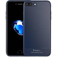 Чехол-накладка iPaky Carbon Fiber Series/TPU Case With Carbon Fiber для iPhone 7 Plus/8 Plus Blue