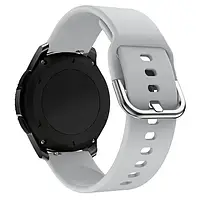 Ремешок для смарт-часов Infinity SILICONE для Samsung Galaxy Watch Active 20 mm metal Gray
