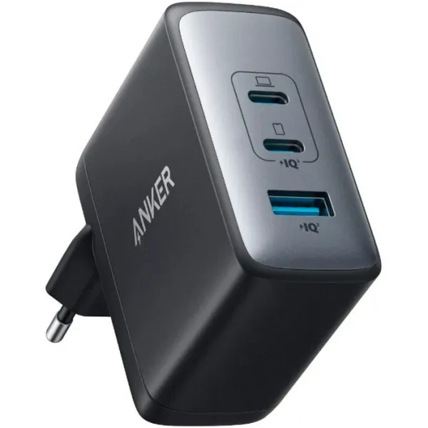 Адаптер живлення для телефона Anker PowerPort 736 Nano II GaN (A2145G11) Black 100W 2xUSB-C PIQ3.0, фото 1