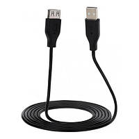 Дата-кабель 2E 2E-W-3168M3 1.8m USB (тато) - USB (мама) Black
