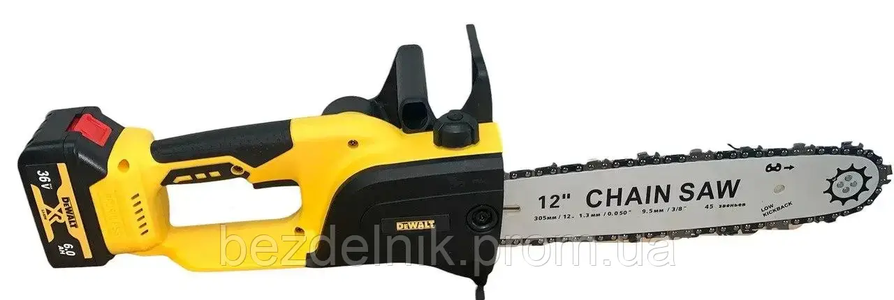 Аккумуляторная цепная пила DeWalt DCM566P1Т (36V 6.0Ah) - фото 2 - id-p2183409236