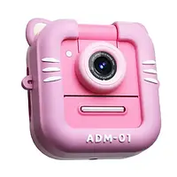 Камера мгновенной печати Infinity Children Instant Print 48MP Pink + самоклейкая бумага