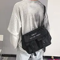 Мужская сумка с карманами ремешками спортивная для института школы универа