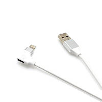 Дата-кабель Remax USB (тато) - Apple Lightning (тато) RL-LA01 White