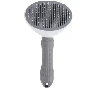 Гребінець для тварин Infinity Self-cleaning Pet Hair Remove Comb Cat Gray