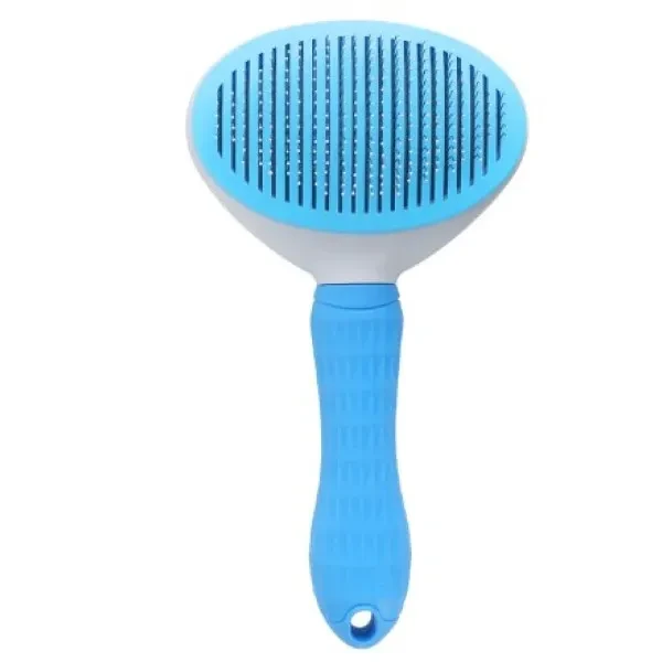 Гребінець для тварин Infinity Self-cleaning Pet Hair Remove Comb Cat Blue