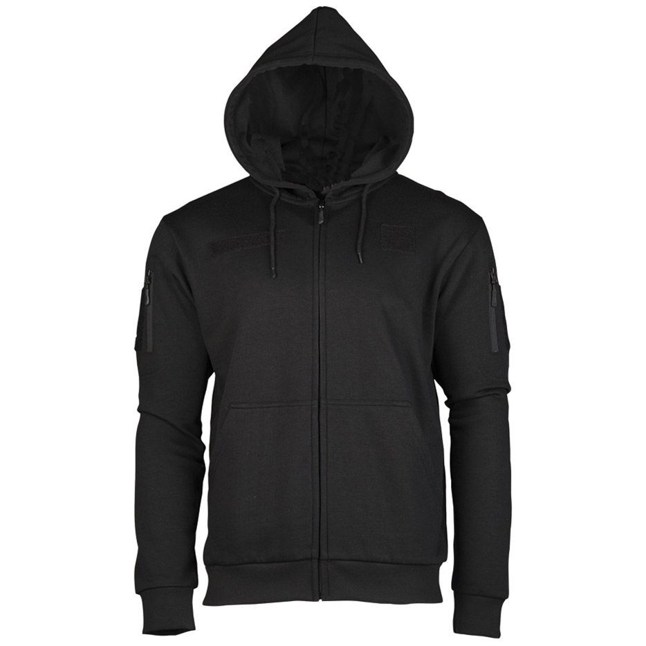 Кофта MIL-TEC Tactical Hoodie Zipper Black (11472002) РОЗМІР M