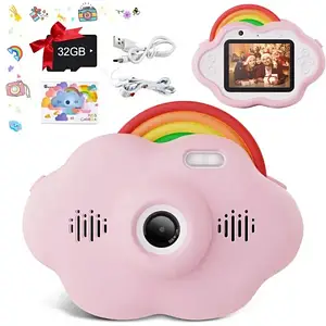 Дитячий фотоапарат Infinity SL01 Pink Хмаринка + карта памяті 32gb (Уцінений)