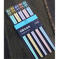 Палочки для еды японские палочки пластиковые палочки палочки для суши 5 пар цветные