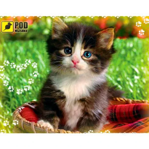 Килимок для мишки Pod Mishkou Кошеня в корзині Green