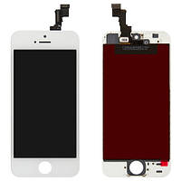 Дисплей Apple iPhone 5S / iPhone SE в сборе с сенсором и рамкой white (Original PRC)