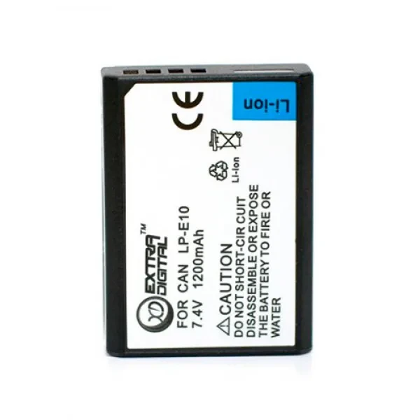 Акумулятор для фотоапарата Extradigital Canon LP-E10 Black 1200mAh