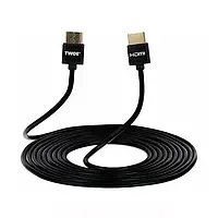 Відео-кабель 2E Ultra Slim High Speed Alumium HDMI (тато) HDMI (тато), 3m Black