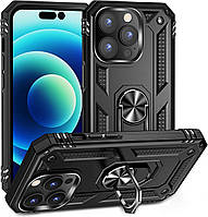 Чохол Shield для Iphone 15 Pro Max бампер протиударний із підставкою Black
