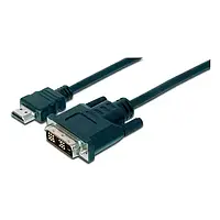 Відео-кабель Digitus HDMI (тато) DVI (тато), 2m Black