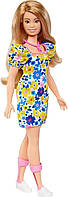 Кукла Барби Модница в платье с цветочным принтом Barbie Fashionistas Doll #208 HJT05