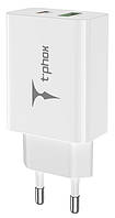 Адаптер питания для телефона T-phox Speedy 20W PD + USB White (2Ports Type-C+USB Charger (6703391) )