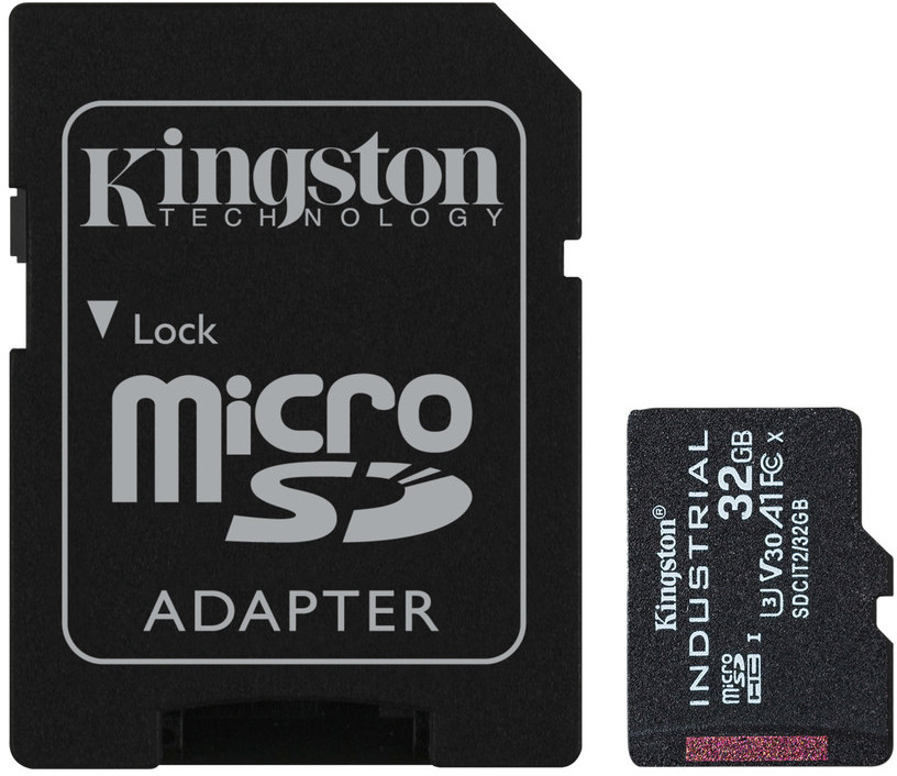 Карта памяті Kingston Industrial SDCIT2/32GB 32GB microSDHC З адаптером Class 10 UHS-I V30 A1