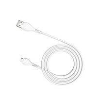 Дата-кабель Hoco Cool Power X37 1m USB (тато) - microUSB (тато) White