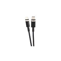 Дата-кабель USAMS US-SJ484 1.2m USB Type C (тато)  -  Lightning (тато) Black
