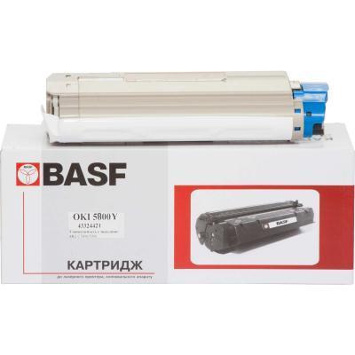 Картридж для принтера BASF Тонер-OKI C5800/5900 Yellow 43324421 (KT-C5800Y-43324421)