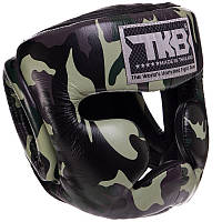 Шлем боксерский с полной защитой кожаный TOP KING Empower Camouflage TKHGEM-03 S-XL