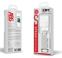 Мережевий зарядний пристрій для телефона EMY YT-KMY-A101-L White 1 x USB, 5V/5W